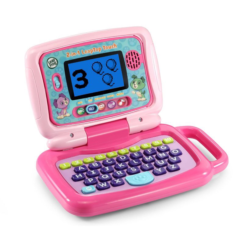 slide 3 of 8, LeapFrog 2-in-1 LeapTop Touch - Pink, 1 ct