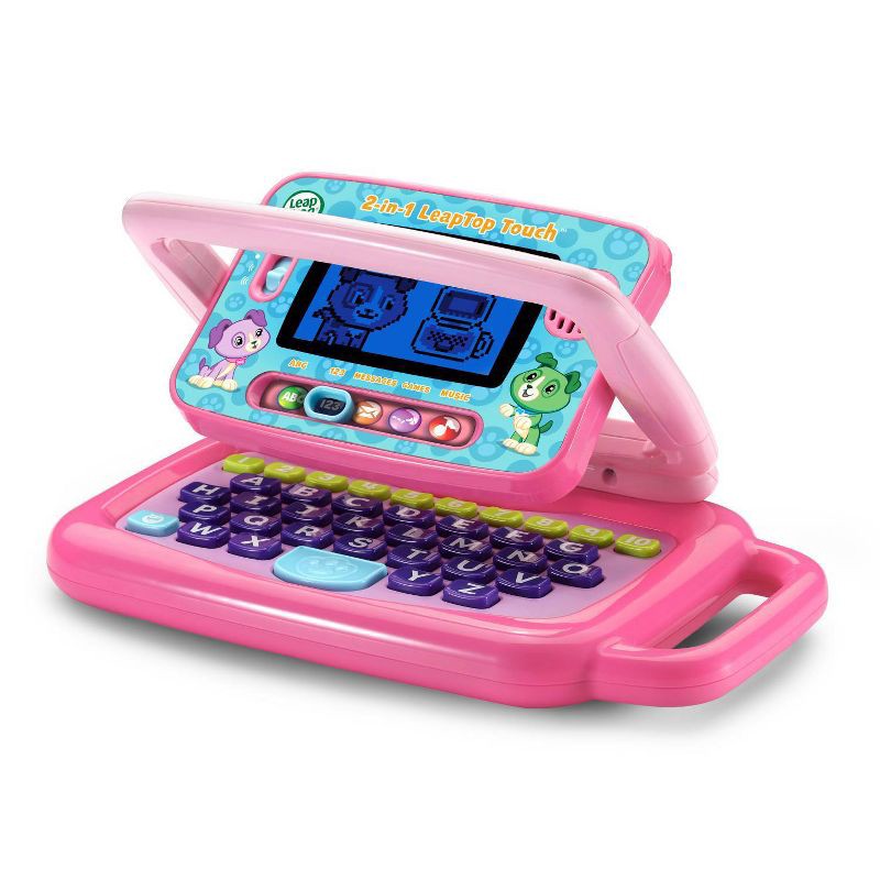 slide 5 of 8, LeapFrog 2-in-1 LeapTop Touch - Pink, 1 ct