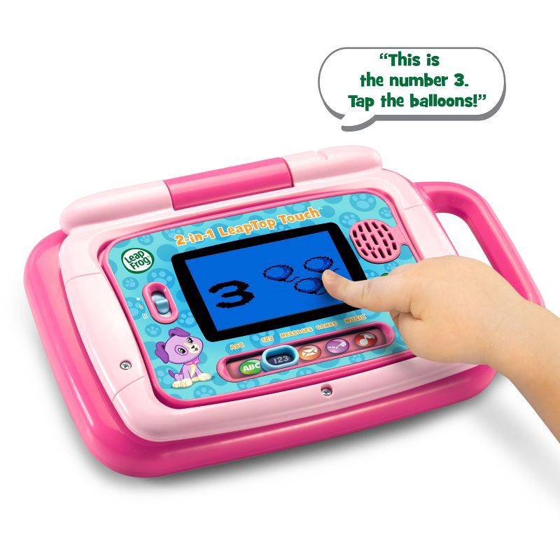 slide 6 of 8, LeapFrog 2-in-1 LeapTop Touch - Pink, 1 ct
