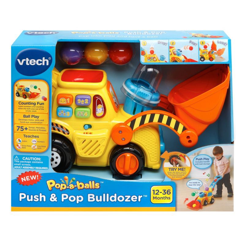 slide 15 of 15, VTech Pop-a-Balls Push and Pop Bulldozer, 1 ct