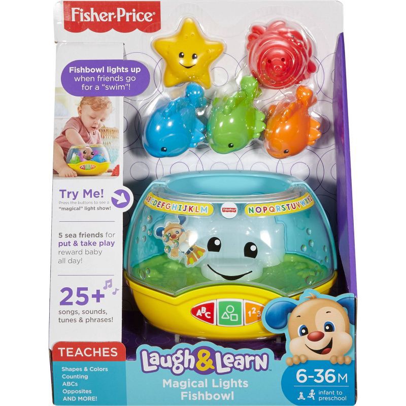 slide 6 of 14, Laugh & Learn Fisher-Price Laugh and Learn Magical Lights Fishbowl, 1 ct