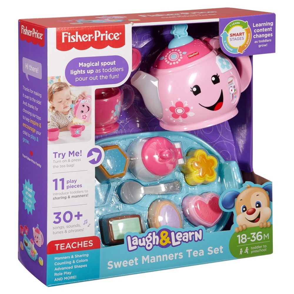 slide 15 of 16, Laugh & Learn Fisher-Price Laugh and Learn Sweet Manners Tea Set, 1 ct