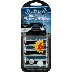 Refresh Your Car! Auto Vent Sticks 6 ea