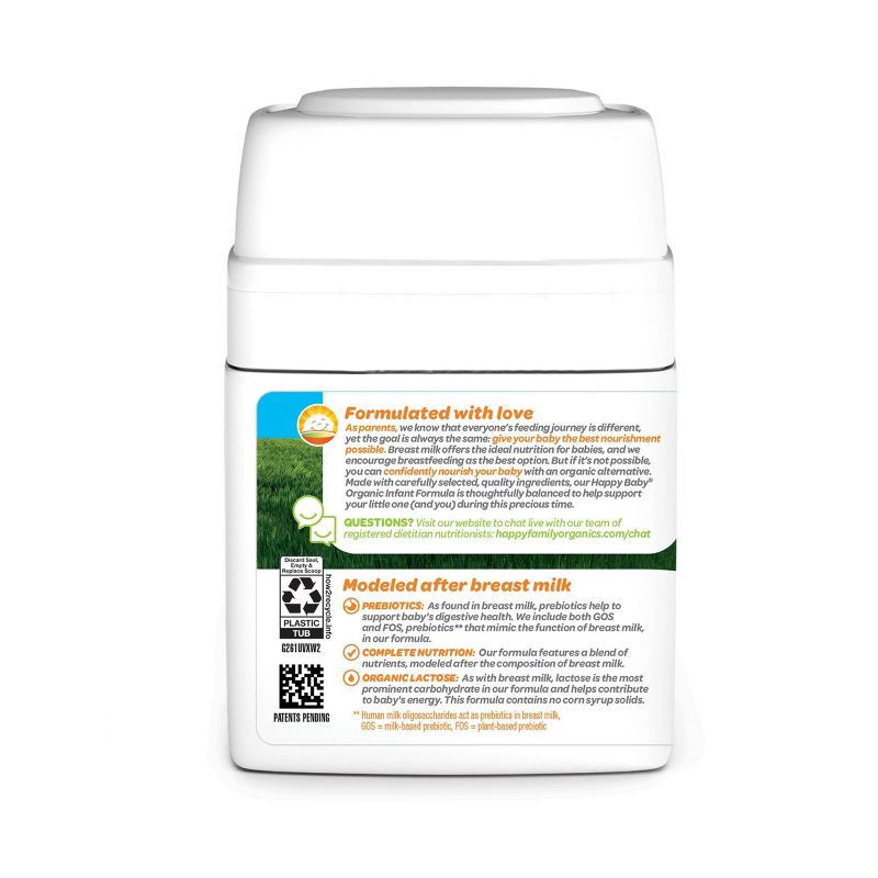 slide 5 of 6, Happy Family HappyBaby Organic Powder Infant Formula - 21oz, 21 oz