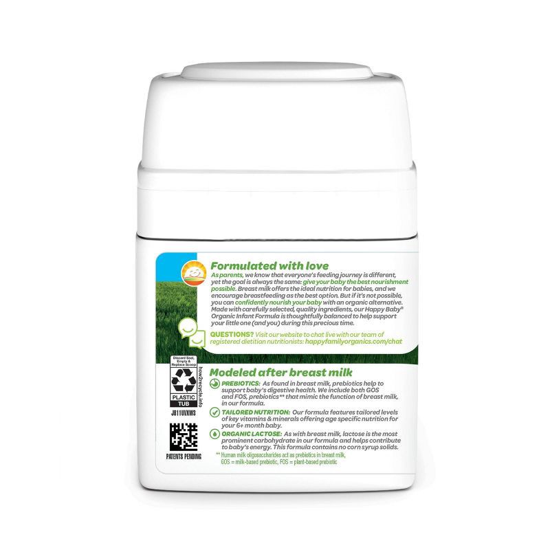 slide 5 of 6, Happy Family HappyBaby Stage 2 Organic Powder Infant Formula - 21oz, 21 oz