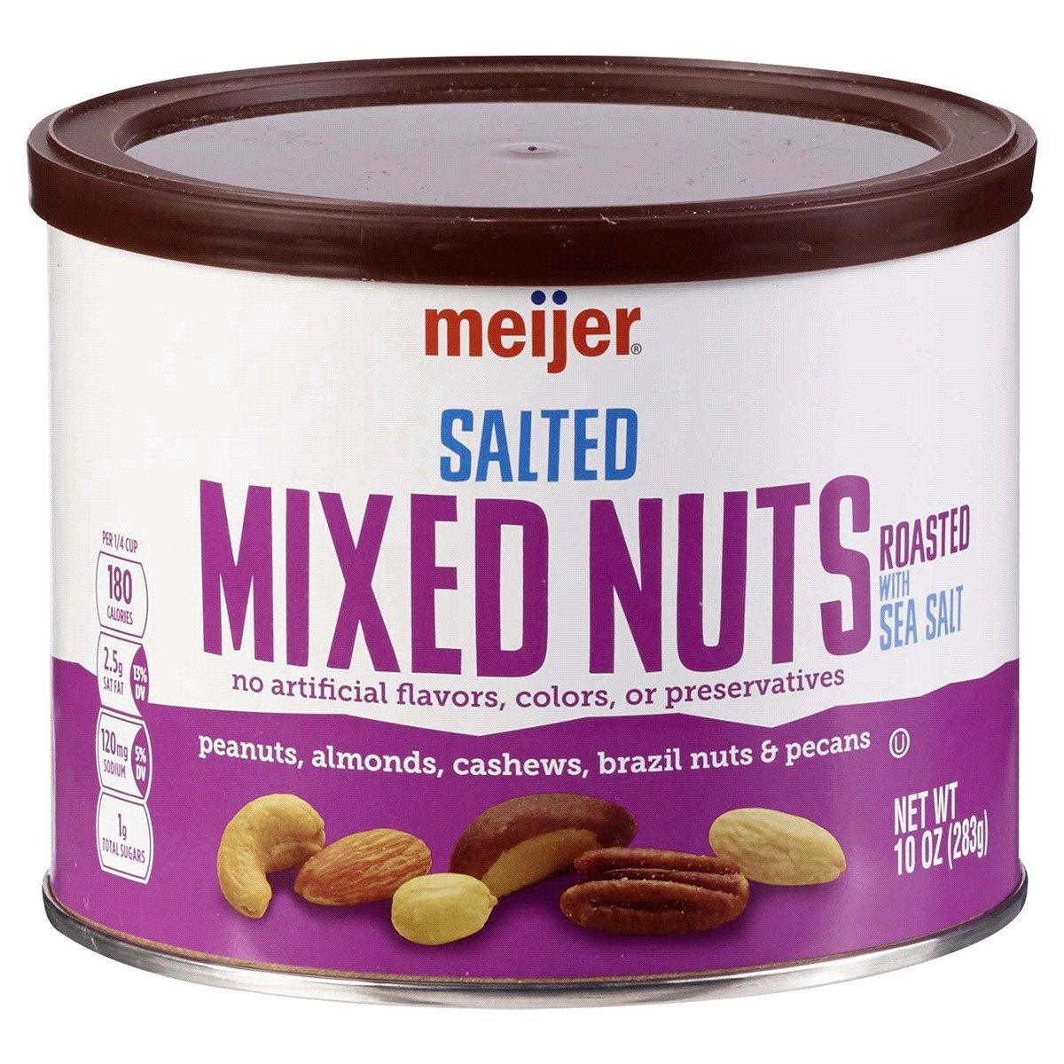 slide 1 of 5, Meijer Salted Mixed Nuts, 10 oz