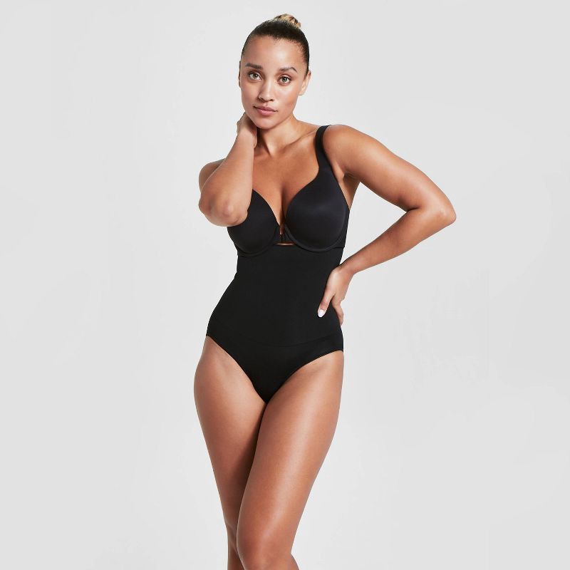 slide 1 of 3, ASSETS by SPANX Women's Remarkable Results High-Waist Control Briefs - Black S: Tummy, Hip, Back, Waist Slimming Shapewear, 1 ct