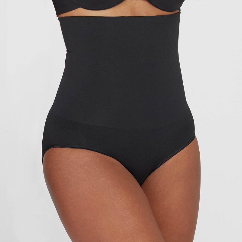 slide 1 of 3, ASSETS by SPANX Women's Remarkable Results High-Waist Control Briefs - Black M, 1 ct