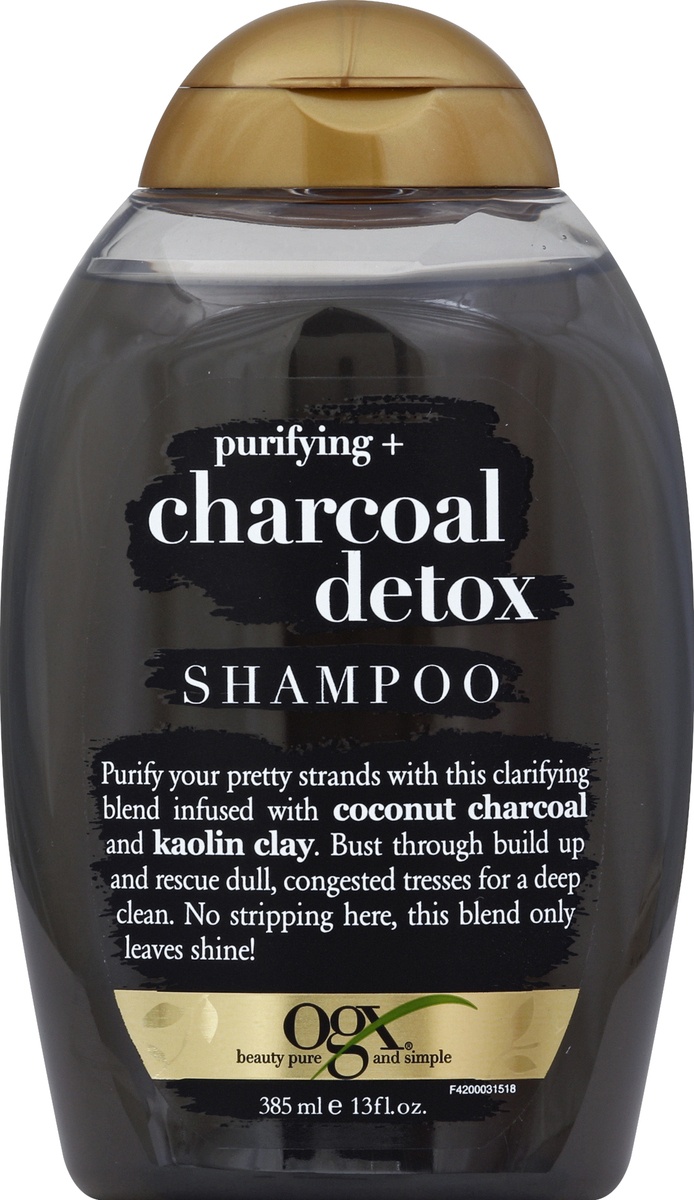 slide 2 of 2, OGX Purifying Charcoal Detox Shampoo, 13 fl oz