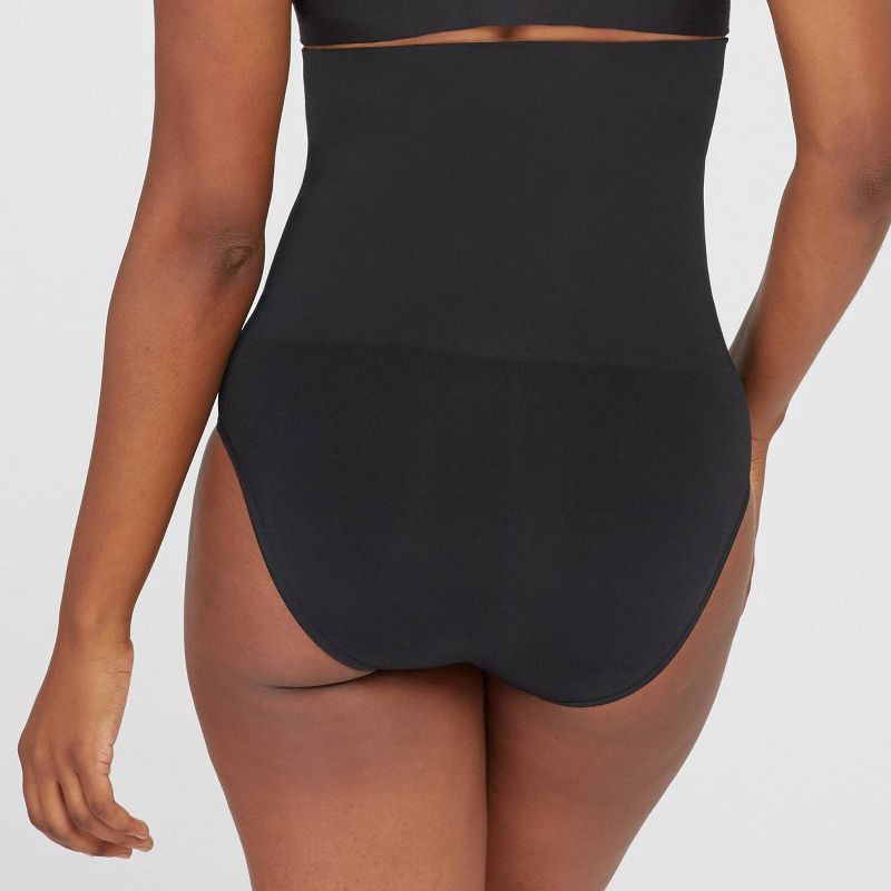 slide 3 of 3, ASSETS by SPANX Women's Remarkable Results High-Waist Control Briefs - Black 1X: Ultra Firm Compression Shapewear, 1 ct