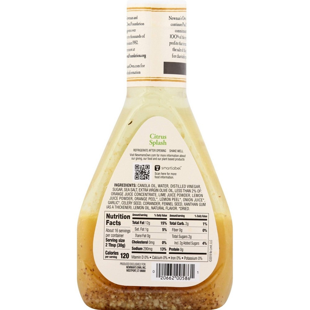 slide 3 of 5, Newman's Own Citrus Splash Salad Dressing, 16 fl oz