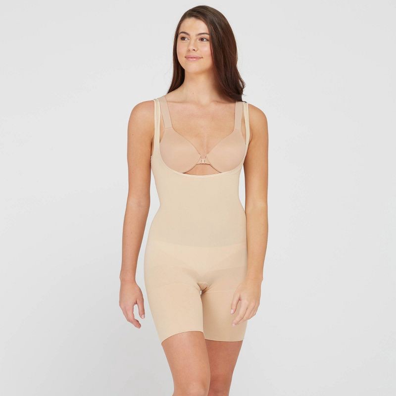 slide 1 of 7, ASSETS by SPANX Women's Remarkable Results All-In-One Body Slimmer - Light Beige XL, 1 ct