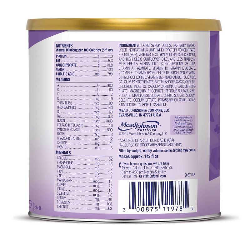 slide 10 of 10, Enfamil Gentlease Powder Infant Formula - 19.9oz, 19.9 oz