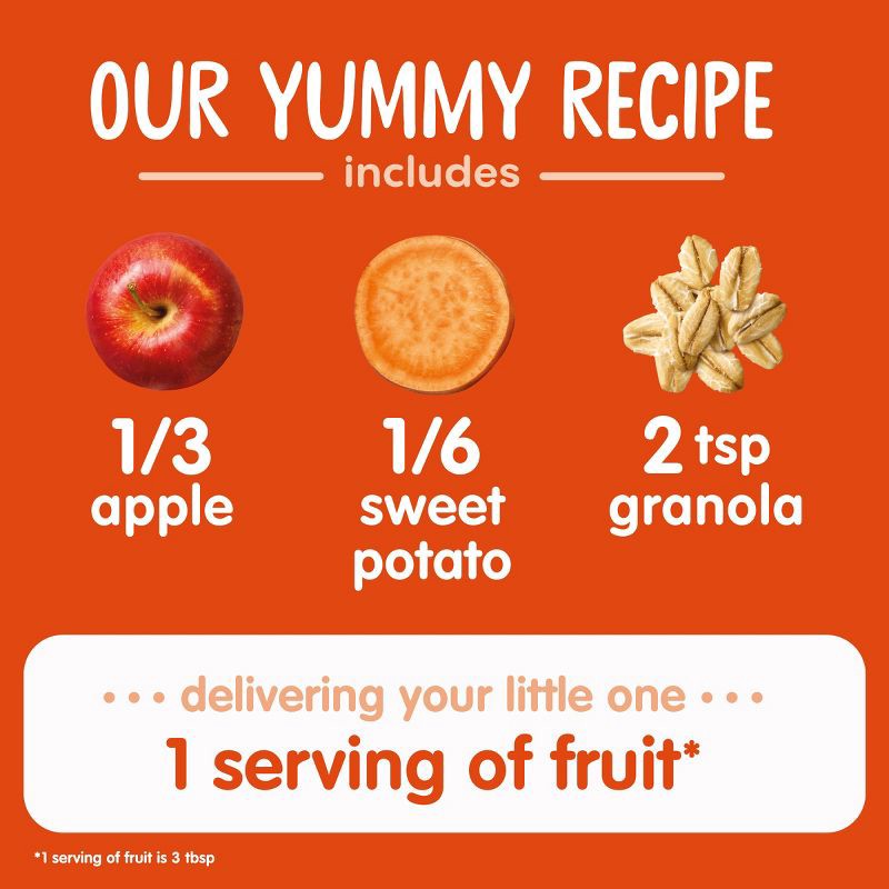 slide 3 of 8, Happy Baby Organics Clearly Crafted Stage 2 Meals Apples/Sweet Potatoes - 4oz, 4 oz