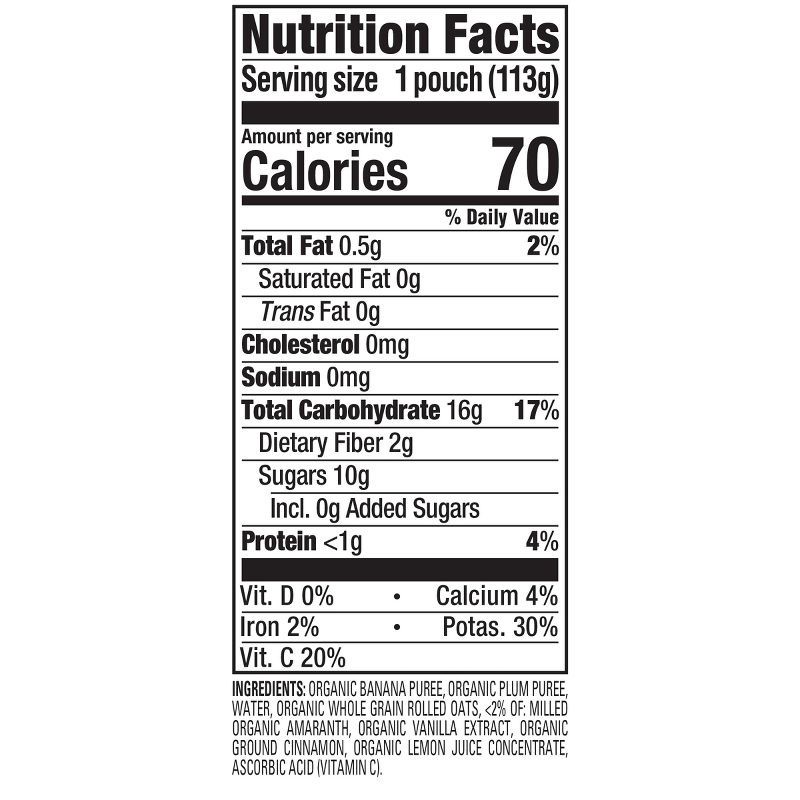 slide 8 of 9, Happy Baby Organics Clearly Crafted Stage 2 Meals Bananas, Plums & Granola - 4oz, 4 oz