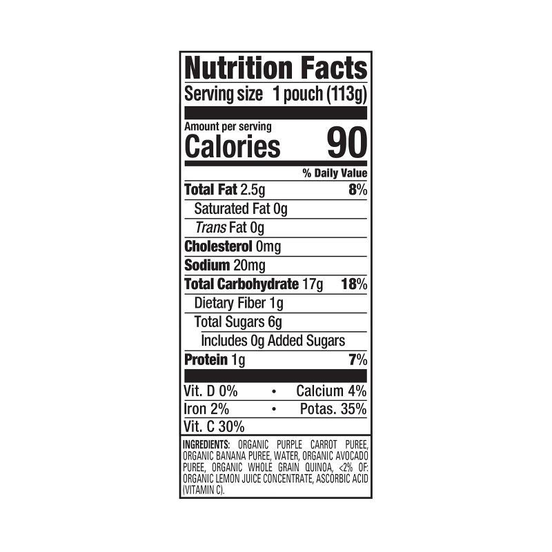 slide 10 of 10, Happy Baby Organics Clearly Crafted Stage 2 Meals Purple Carrots, Bananas, Avocados & Quinoa - 4oz, 4 oz