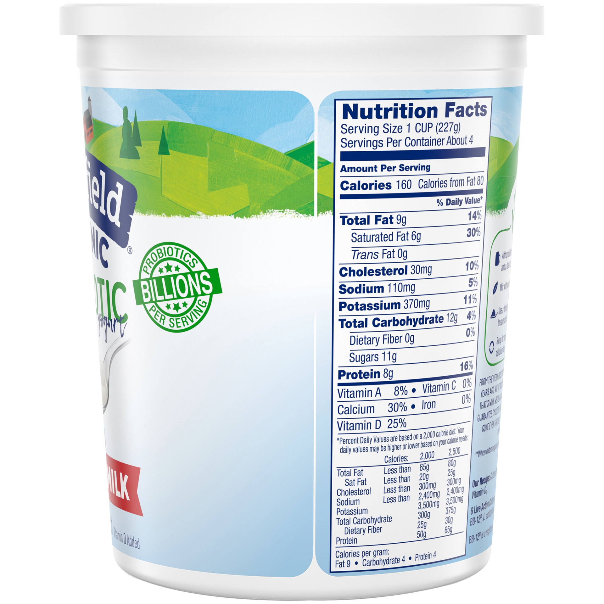 slide 3 of 6, Stonyfield Organic Whole Milk Probiotic Yogurt, Plain, 32 oz