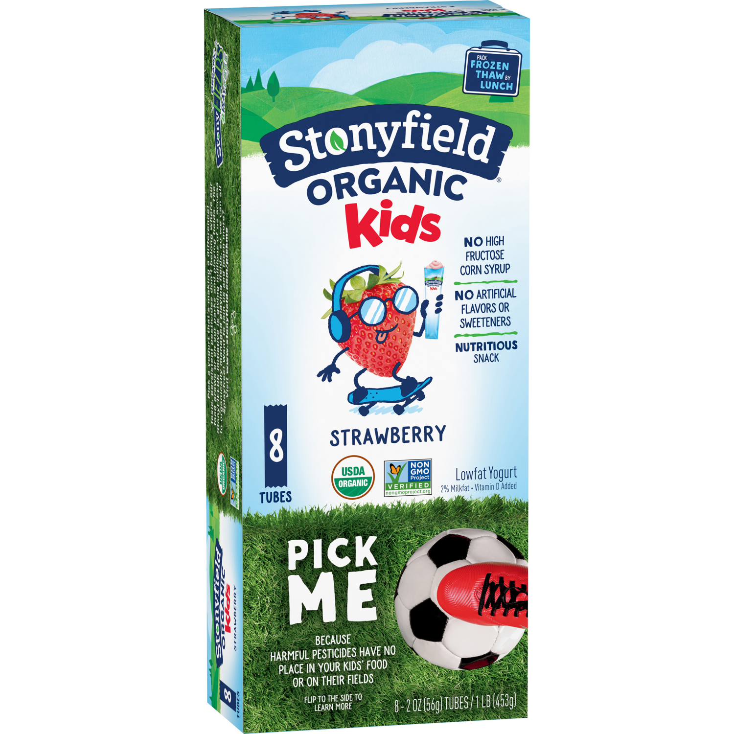 slide 4 of 5, Stonyfield Organic Reduced Fat Strawberry Yogurt 8 - 2 oz Tubes, 8 ct