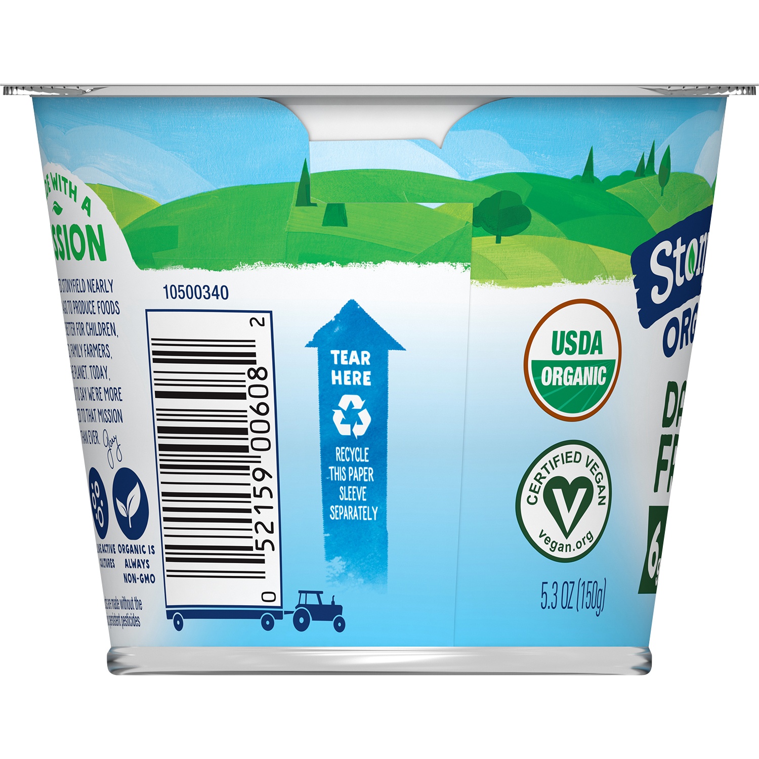 slide 2 of 2, Stonyfield Organic O'Soy Yogurt Vanilla, 6 oz