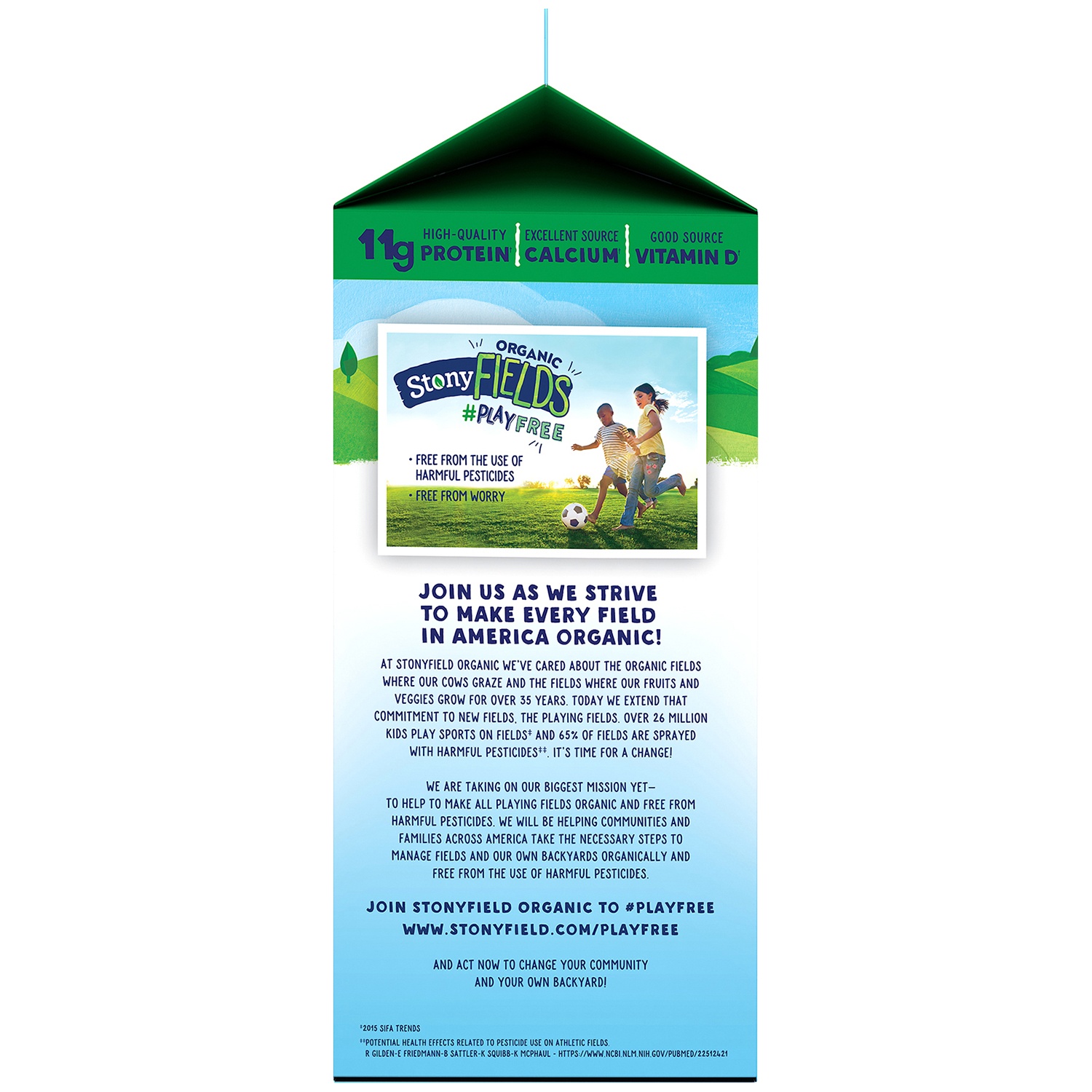 slide 4 of 8, Stonyfield Organic 1% Milk - 0.5gal, 1/2 gal