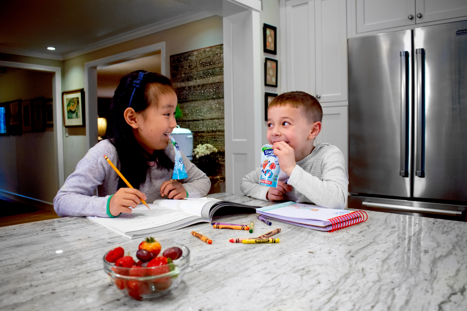 slide 3 of 4, Stonyfield Organic Whole Milk Pear Spinach Mango Yogurt 4 - 3.5 oz Pouches, 4 ct