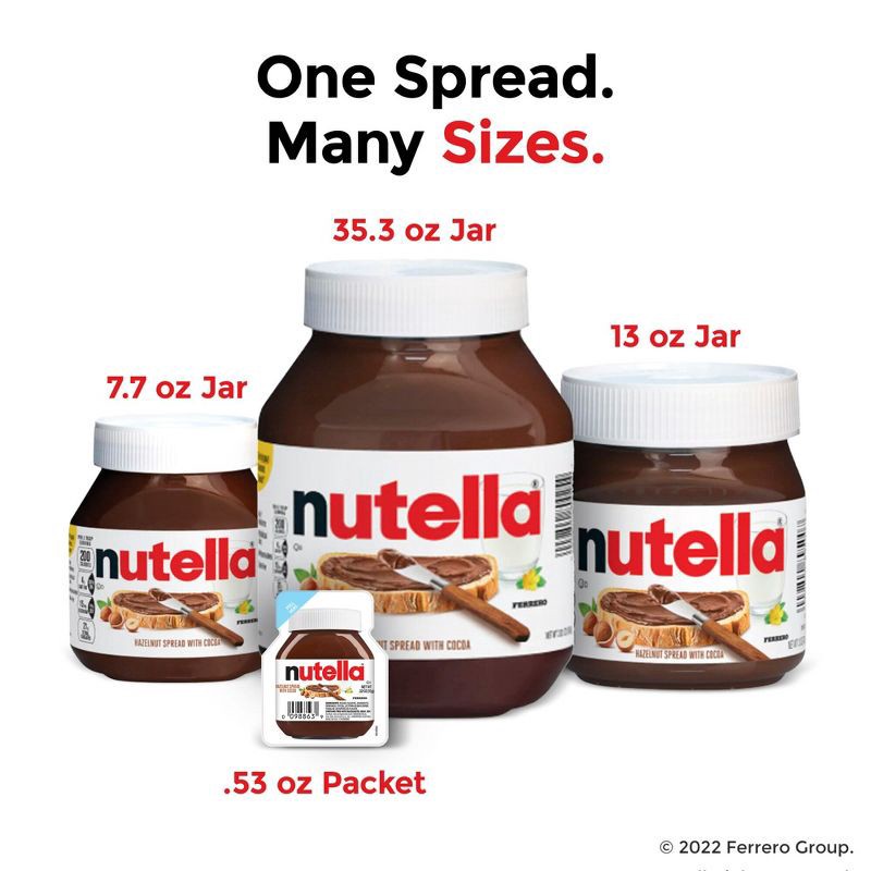 slide 7 of 8, Nutella Hazelnut Spread w/ Cocoa - 7.7oz, 7.7 oz