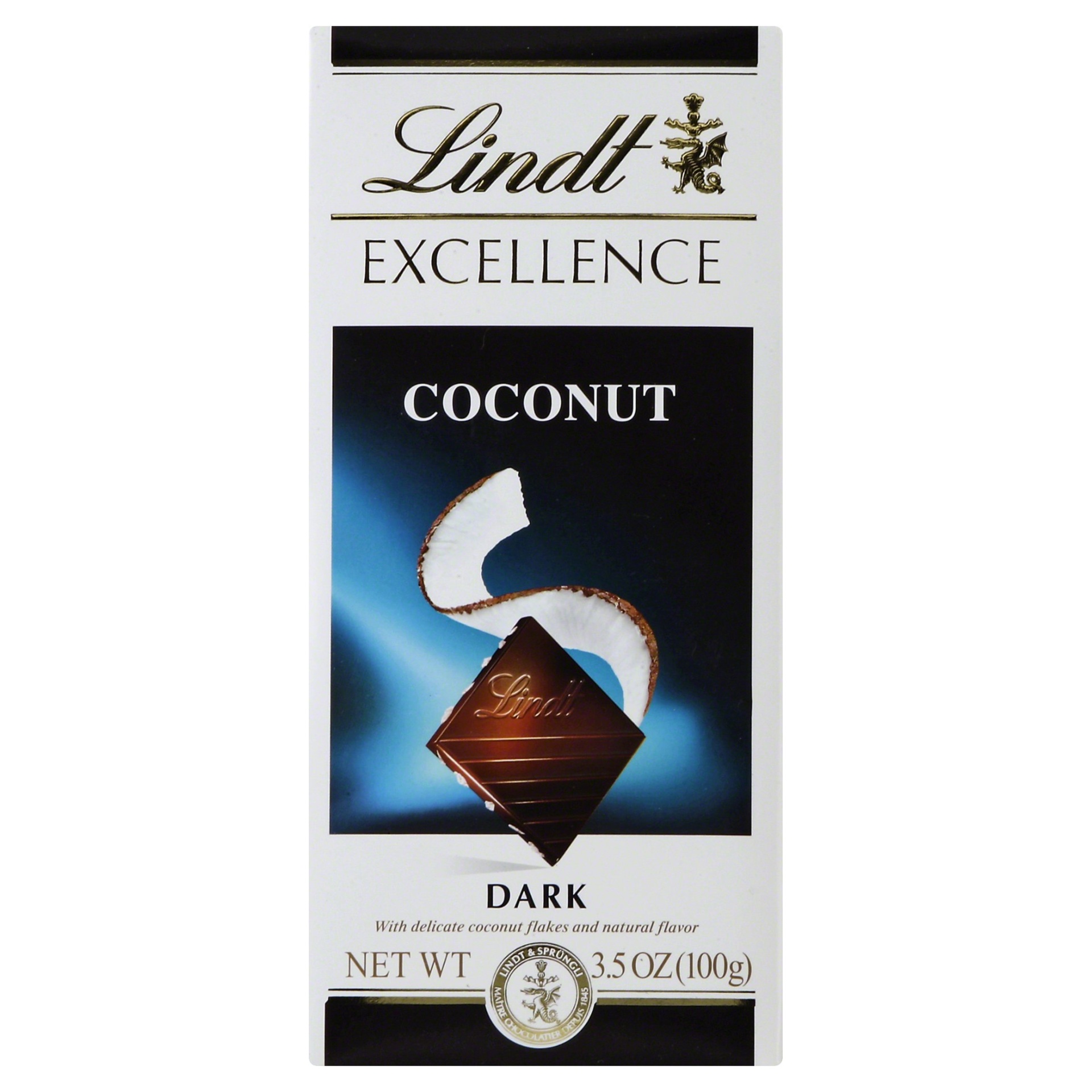 slide 1 of 2, Lindt Lindor Excellence Dark Coconut Bar, 3 oz