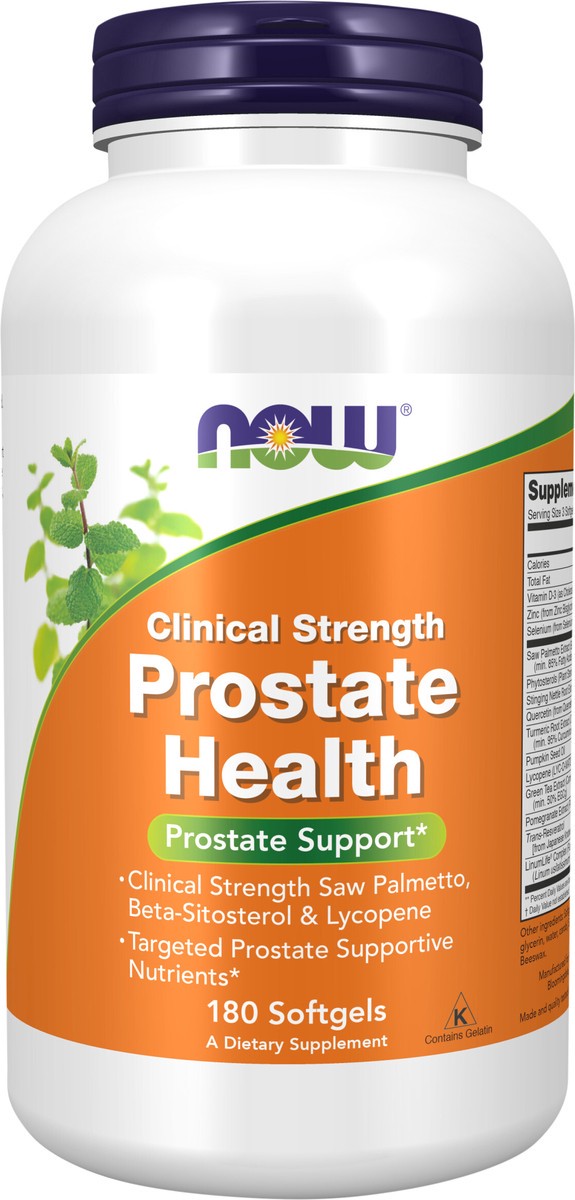 slide 3 of 4, NOW Prostate Health Clinical Strength - 180 Softgels, 180 ct