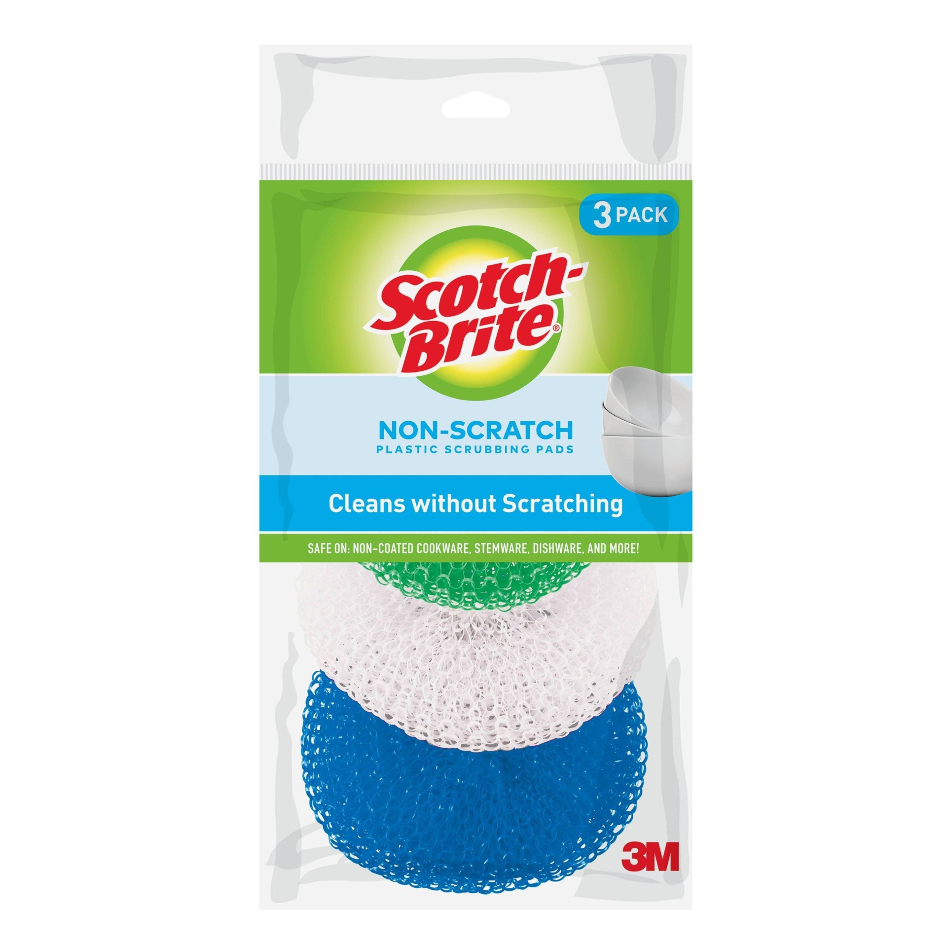 slide 1 of 3, Scotch-Brite Non-Scratch Scrubbing Pads, 3 ct