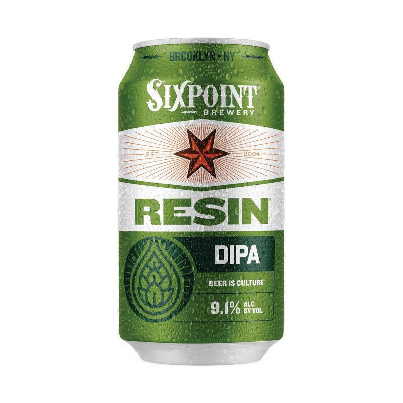 slide 2 of 3, Sixpoint Brewery Sixpoint Resin Imperial IPA Beer - 6pk/12 fl oz Cans, 6 ct; 12 fl oz