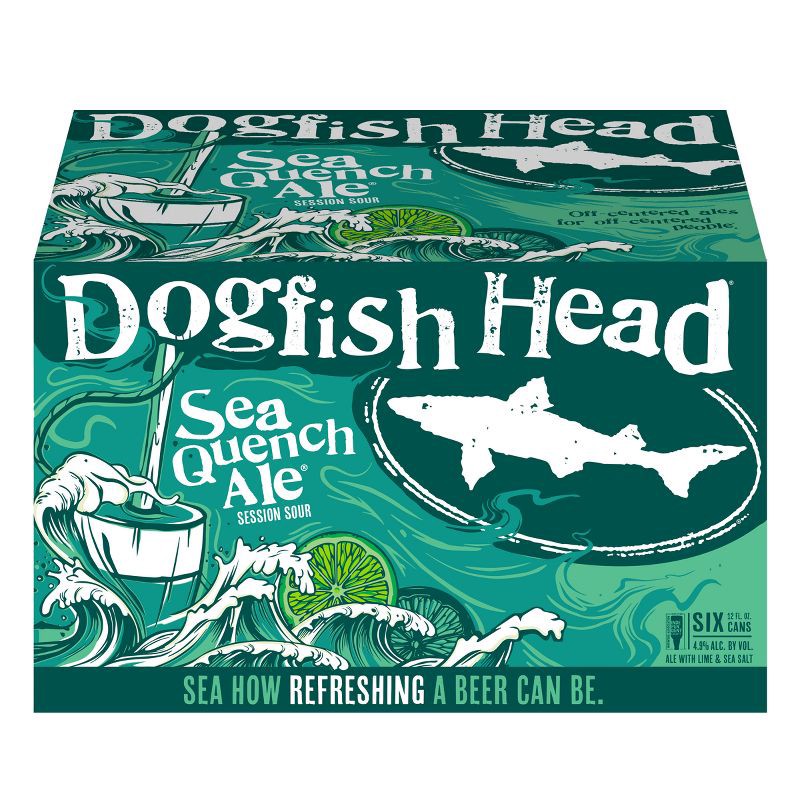 slide 4 of 9, Dogfish Head SeaQuench Ale Session Sour Beer - 6pk/12 fl oz Cans, 6 ct; 12 fl oz