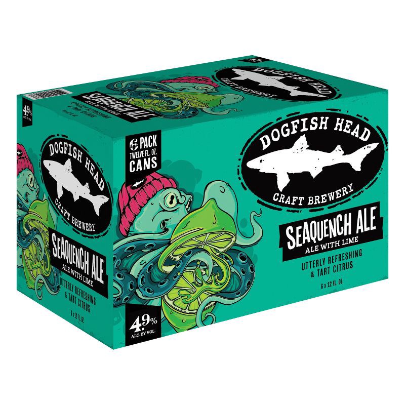 slide 5 of 9, Dogfish Head SeaQuench Ale Session Sour Beer - 6pk/12 fl oz Cans, 6 ct; 12 fl oz