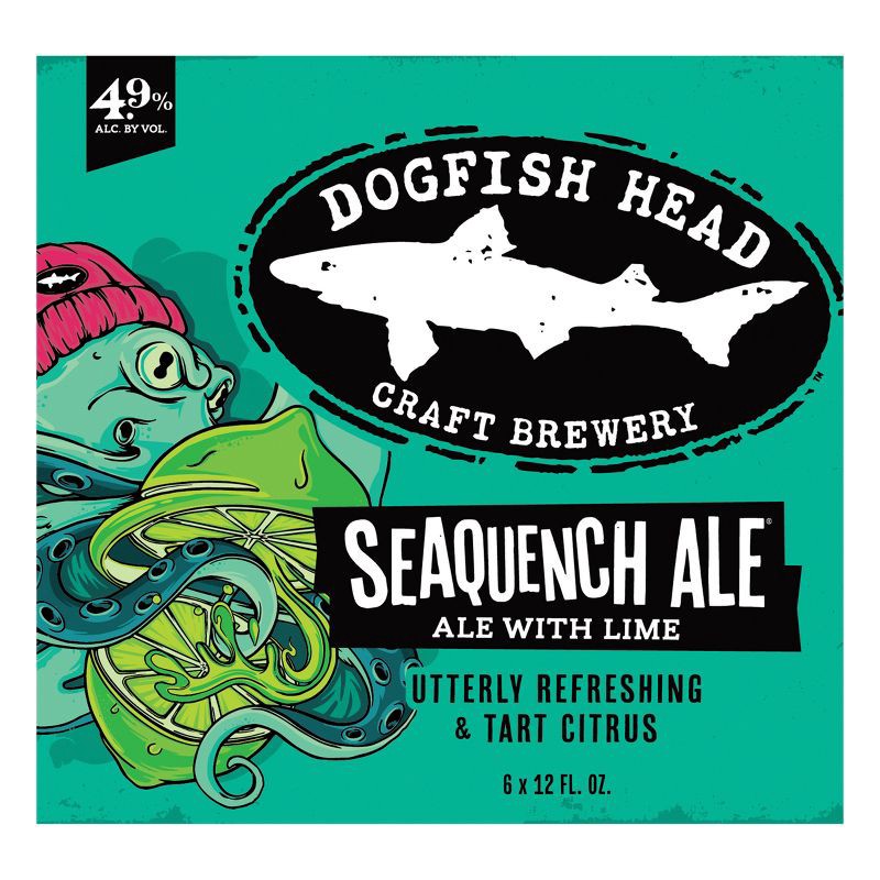 slide 8 of 9, Dogfish Head SeaQuench Ale Session Sour Beer - 6pk/12 fl oz Cans, 6 ct; 12 fl oz