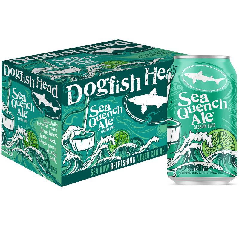 slide 1 of 9, Dogfish Head SeaQuench Ale Session Sour Beer - 6pk/12 fl oz Cans, 6 ct; 12 fl oz