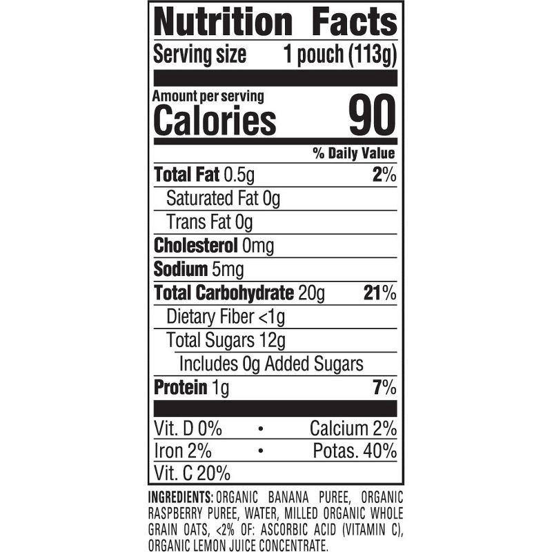 slide 9 of 10, Happy Baby Organics Clearly Crafted Stage 2 Bananas, Raspberries & Oats - 4pk/4oz, 4 ct; 4 oz