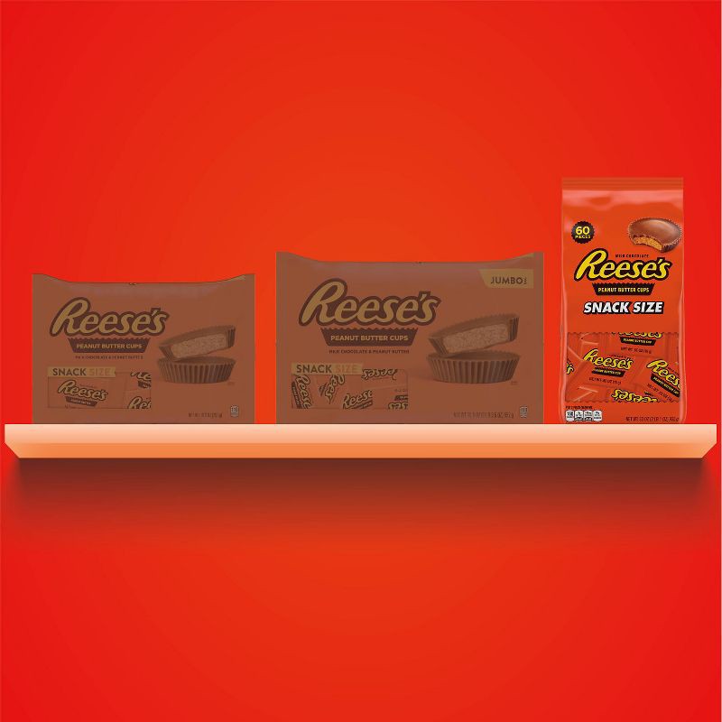 slide 7 of 7, Reese's Milk Chocolate Peanut Butter Cups Snack Size Candy - 33oz, 33 oz