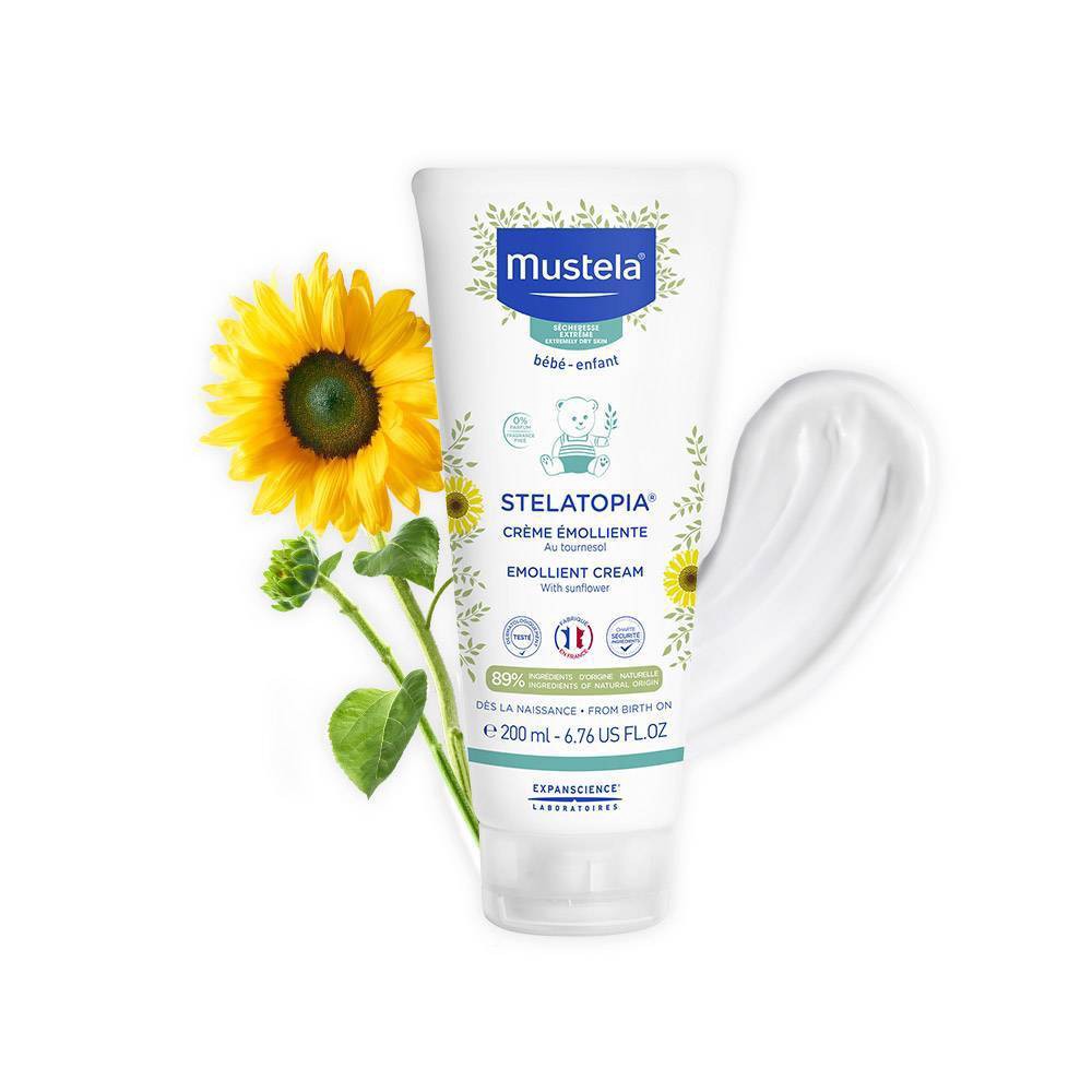 slide 5 of 8, Mustela Stelatopia Emollient Fragrance Free Baby Cream for Eczema Prone Skin - 6.76 fl oz, 6.76 fl oz