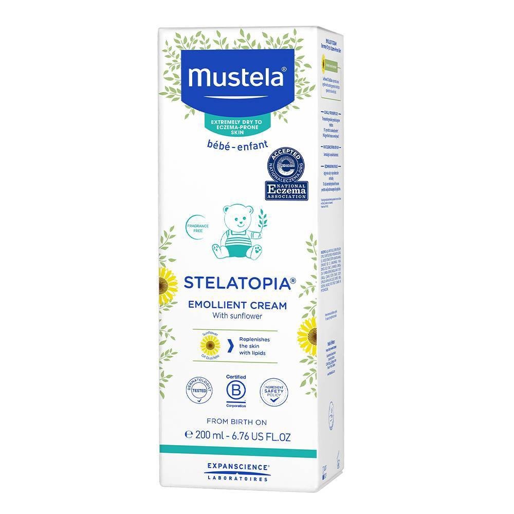 slide 1 of 8, Mustela Stelatopia Emollient Fragrance Free Baby Cream for Eczema Prone Skin - 6.76 fl oz, 6.76 fl oz