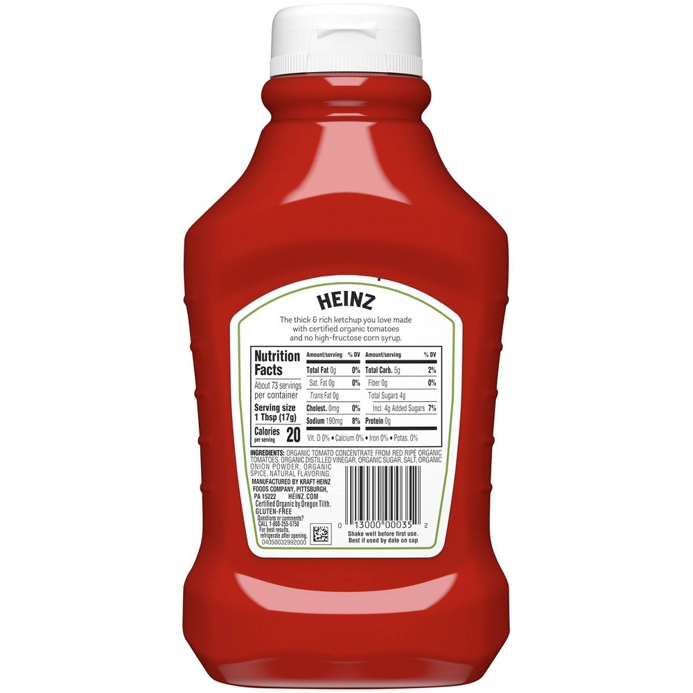 slide 5 of 8, Heinz Organic Ketchup, 44 oz