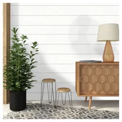 Textured Shiplap Peel & Stick Wallpaper White - Threshold™: Removable Vinyl, Wood Grain, Stain-Resistant, Washable
