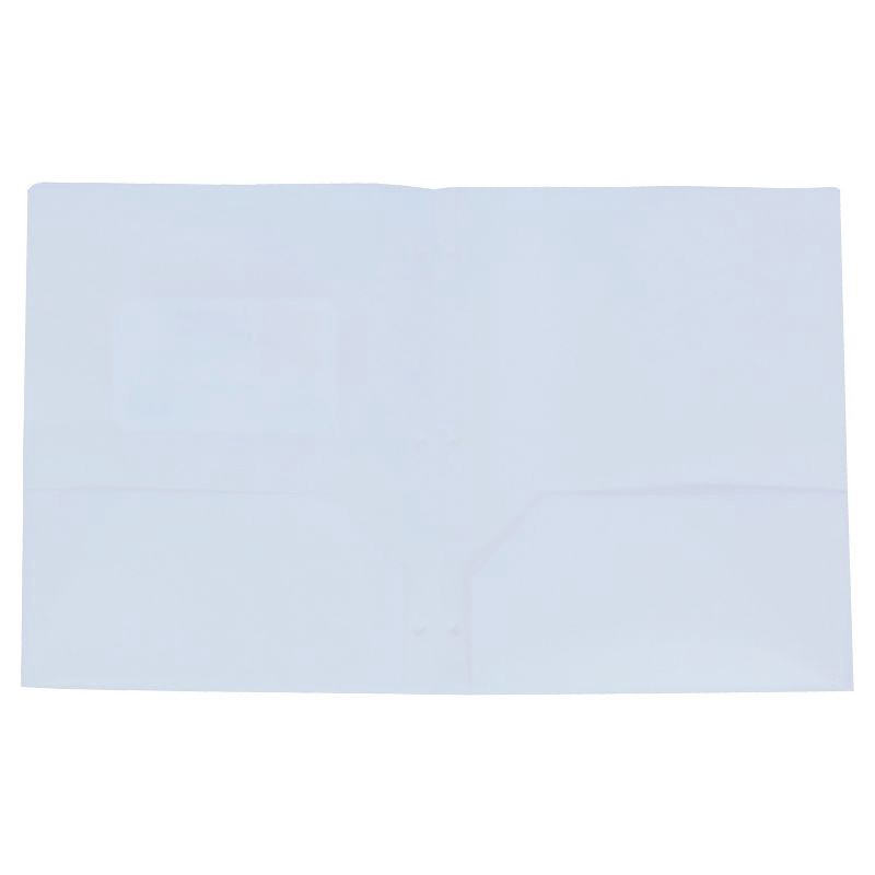slide 2 of 3, 2 Pocket Plastic Folder White - up&up™, 1 ct