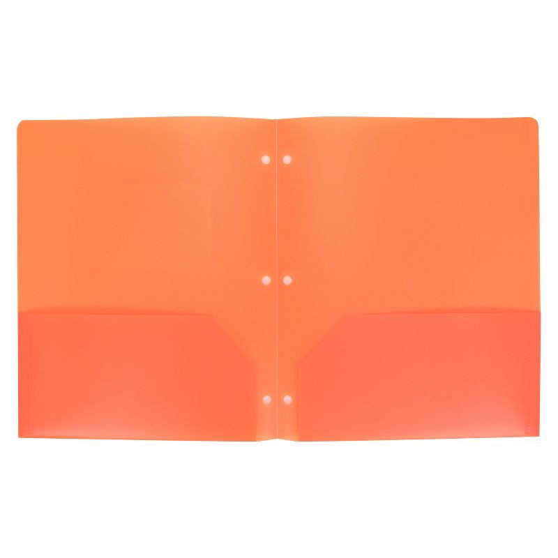 slide 2 of 3, 2 Pocket Plastic Folder Orange - up&up™, 1 ct