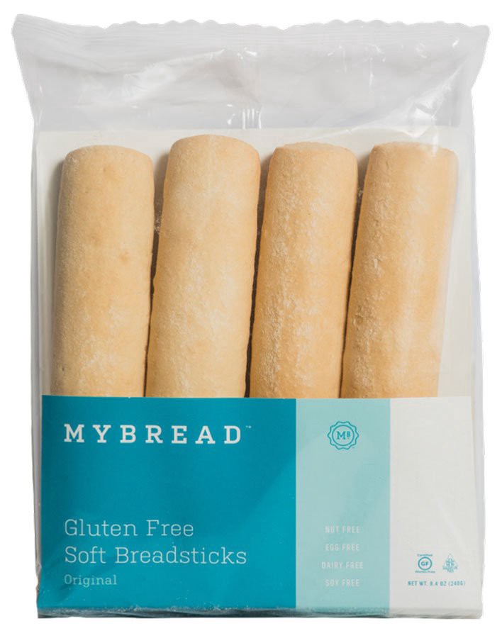 slide 1 of 1, Mybread Gluten Free Bakery Original Soft Breadsticks, 4 ct