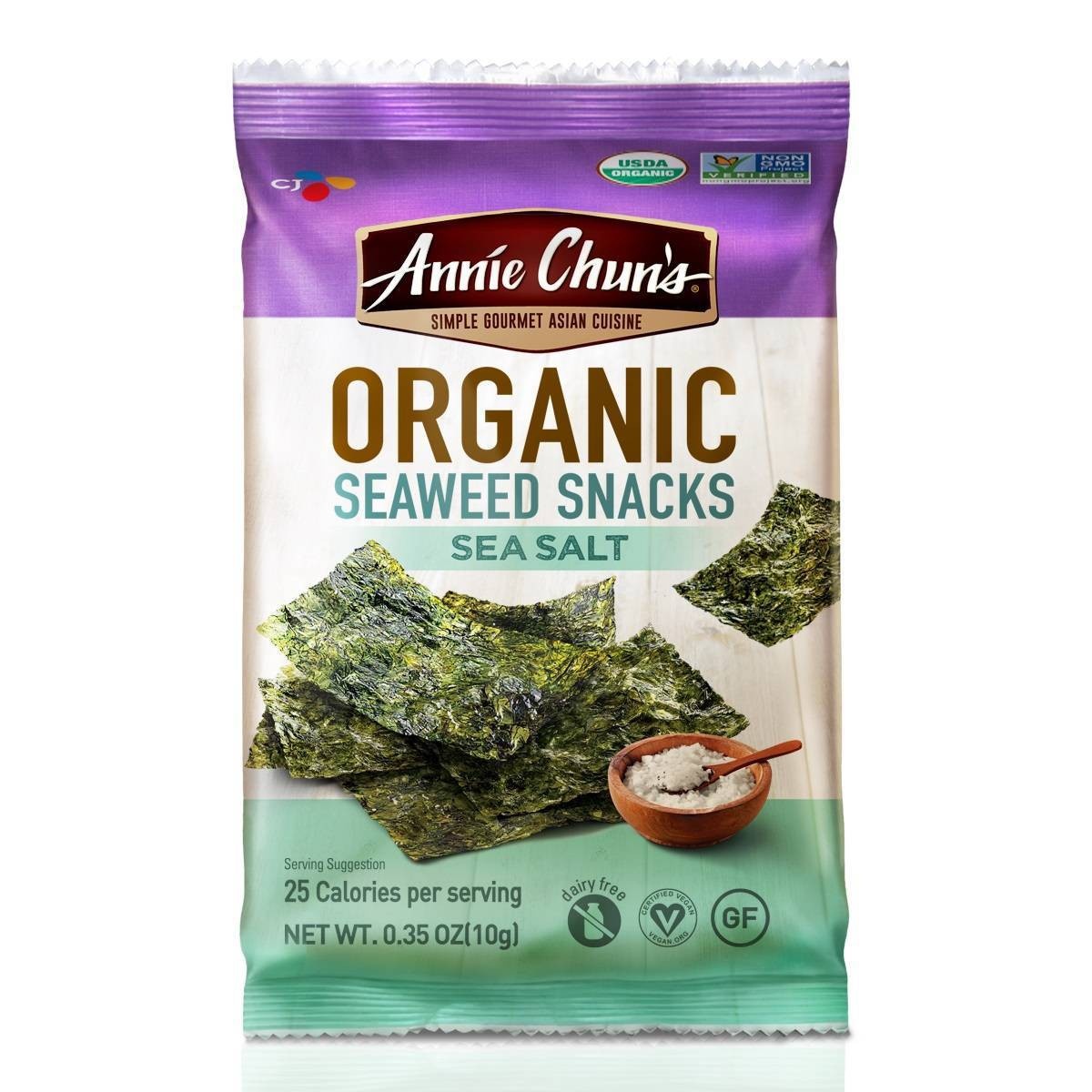 slide 1 of 5, Annie Chuns Annie Chun's Organic Seaweed Snacks Sea Salt 0.35oz, 0.35 oz