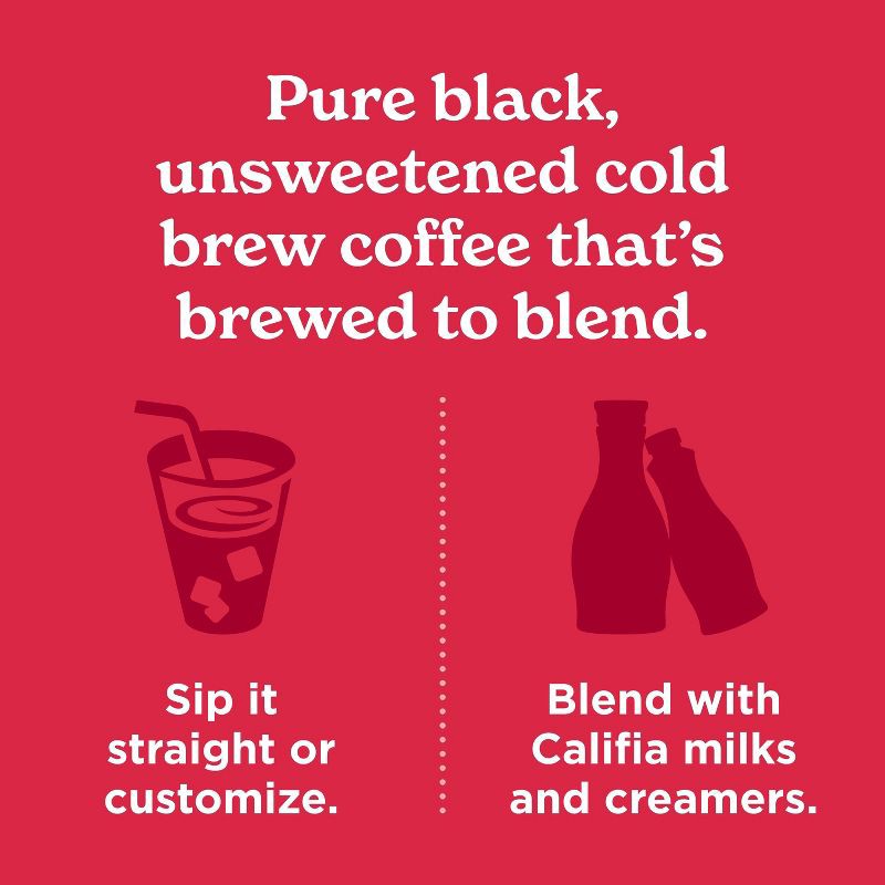 slide 4 of 9, Califia Farms Pure Black Medium Roast Cold Brew Coffee - 48 fl oz, 48 fl oz
