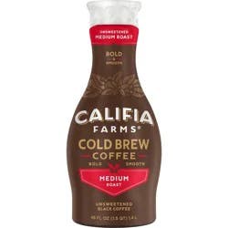 Califia Farms Pure Black Medium Roast Cold Brew Coffee - 48 fl oz