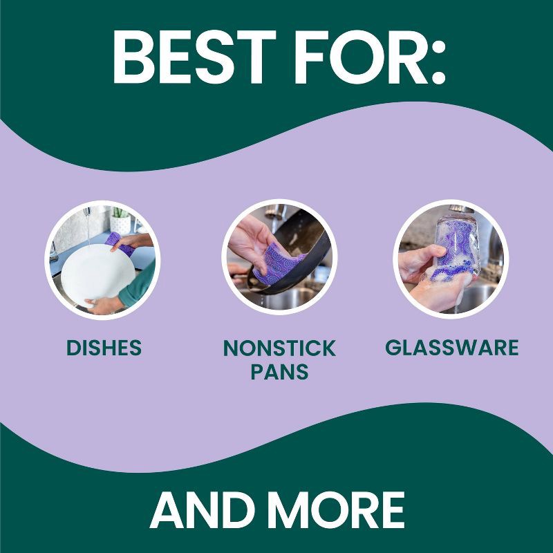 slide 4 of 12, Scotch-Brite Odor Resist Non-Scratch Sponges - 6ct, 6 ct