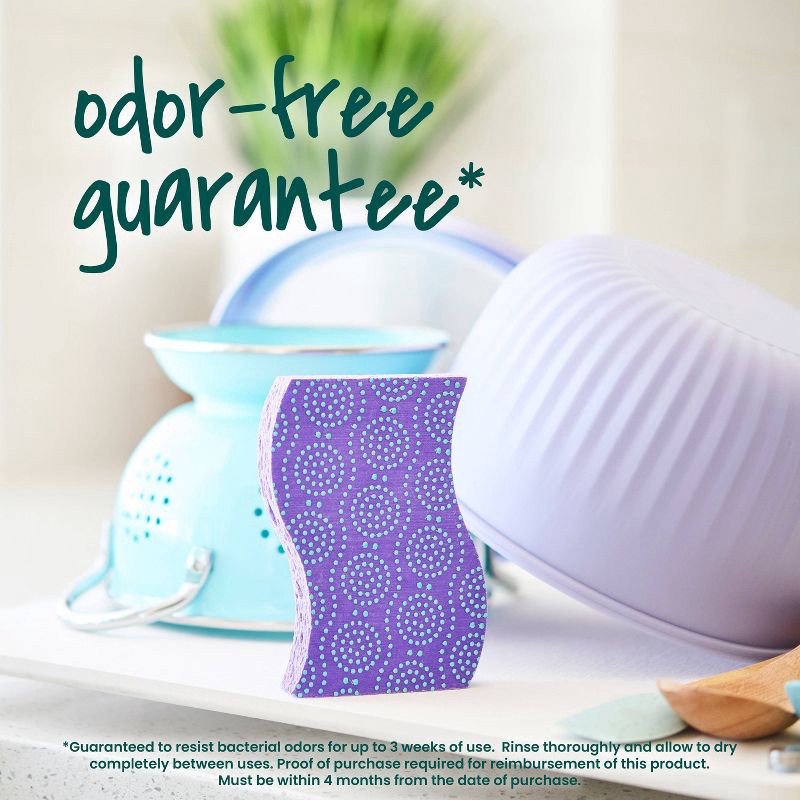 slide 5 of 12, Scotch-Brite Odor Resist Non-Scratch Sponges - 6ct, 6 ct