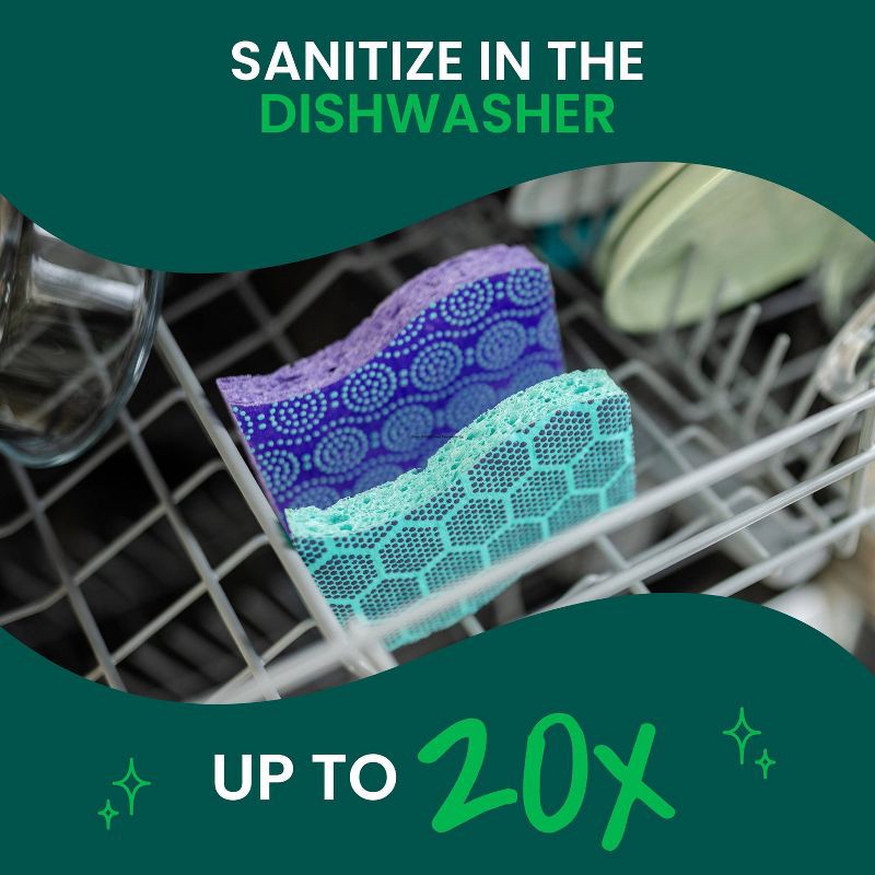 slide 7 of 12, Scotch-Brite Odor Resist Non-Scratch Sponges - 6ct, 6 ct