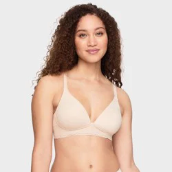 Simply Perfect by Warner's Women's Supersoft Lace Wirefree Bra - Butterscotch 36B: Medium Support, Padded Cup